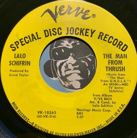 Lalo Schifrin - The Man From Thrush b/w Blues A-Go-Go - Verve #10365 - Jazz Mod