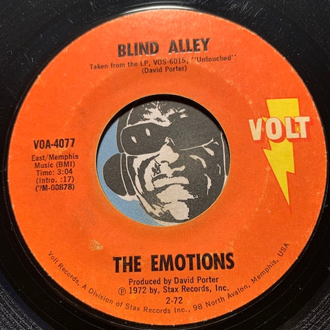 Emotions - Blind Alley b/w My Honey And Me - Volt #4077 - Funk - Modern Soul