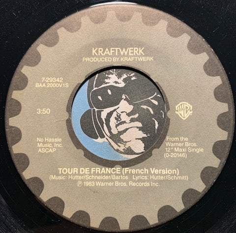 Kraftwerk - Tour De France (French Version) b/w Tour De France (Remix) - Warner Bros #29342 - 80's