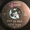 Little Alice - Why Oh Why b/w So What If I Can't Cook - 4-J #502 - R&B Soul