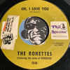 Ronettes - You Came You Saw You Conquered b/w Oh I Love You - A&M #1040 - Girl Group - Soul