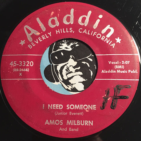Amos Milburn - I Need Someone b/w French Fried Potatoes And Ketchup - Aladdin #3320 - Doowop