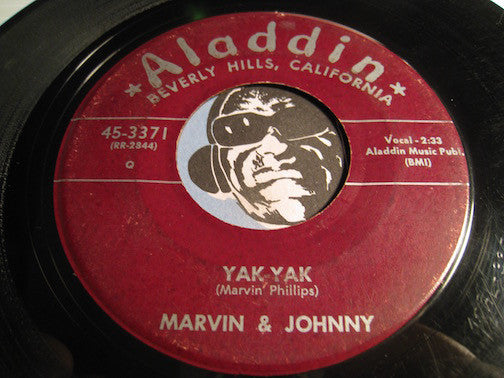 Marvin & Johnny - Yak Yak b/w Pretty Eyes - Aladdin #3371 - R&B Rocker - R&B