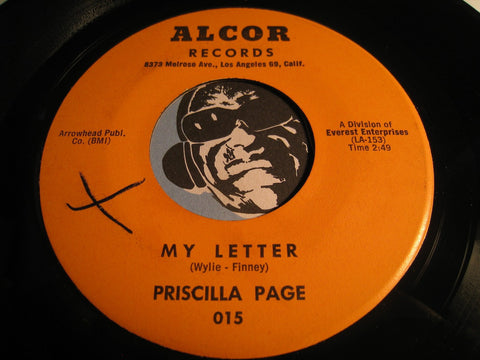 Priscilla Page - My Letter b/w Dreaming - Alcor #015 - Popcorn Soul - Northern Soul - Doowop
