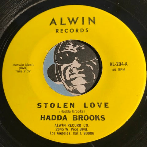 Hadda Brooks - Stolen Love b/w Rain Sometime - Alwin #204 - R&B - Jazz - Soul