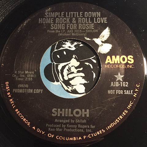 Shiloh - Simple Little Down Home Rock & Roll Love Song For Rosie b/w Donw On The Farm - Amos #162 - Rock n Roll