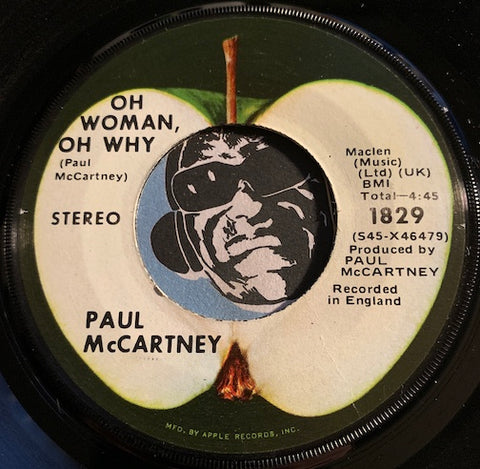 Paul McCartney - Oh Woman Oh Why b/w Another Day - Apple #1829 - Rock n Roll