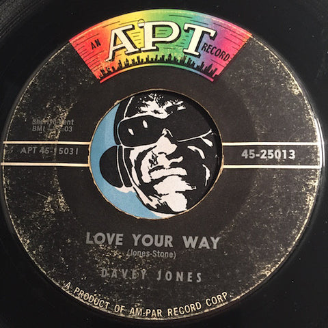 Davey Jones - Love Your Way b/w Come On And Love Me - Apt #25013 - R&B Rocker