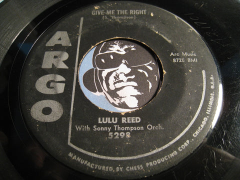 Lulu Reed - Give Me The Right b/w Anything To Say You're Mine - Argo #5298 - Doowop