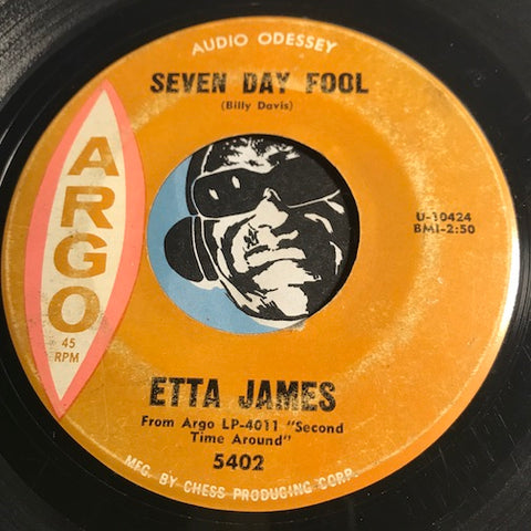 Etta James - Seven Day Fool b/w It's Too Soon To Know - Argo #5402 - Northern Soul
