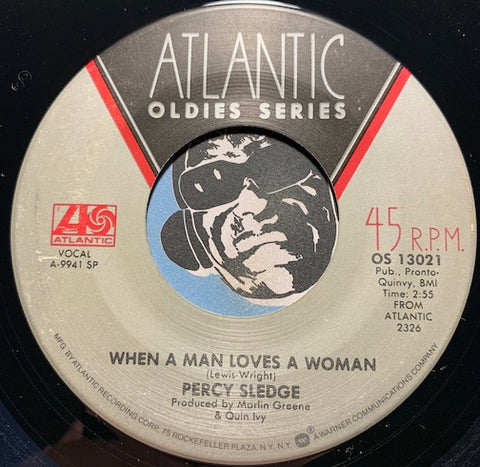 Percy Sledge - When A Man Loves A Woman b/w Cover Me - Atlantic Oldies #13021 - East Side Story - R&B Soul