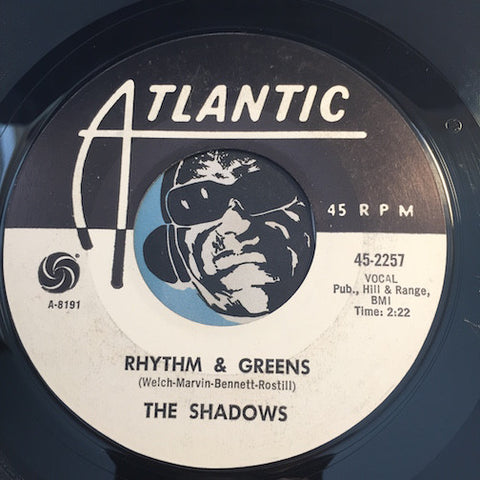 Shadows - Rhythm & Greens b/w The Miracle - Atlantic #2257 - Rock n Roll