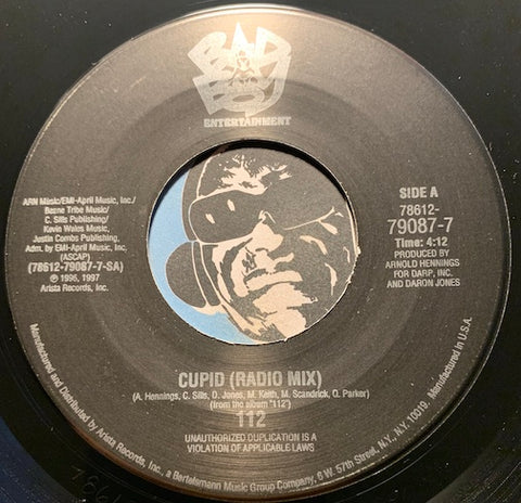 112 - Cupid (Radio Mix) b/w Only You - Bad Boy Entertainment #79087 - 90's