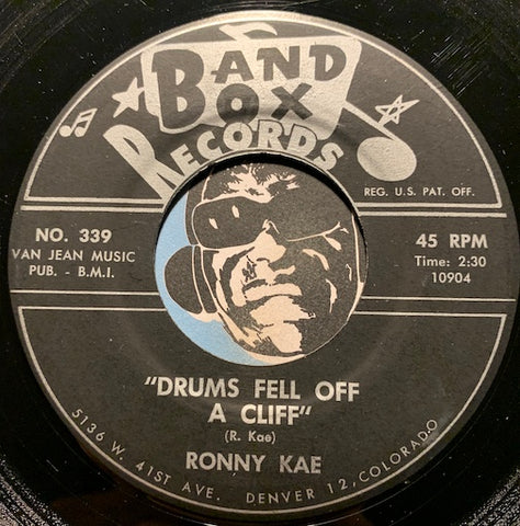 Ronny Kae - Drums Fell Off A Cliff b/w Let There Be Drums - Band Box #339 - Rock n Roll - Rockabilly - Surf
