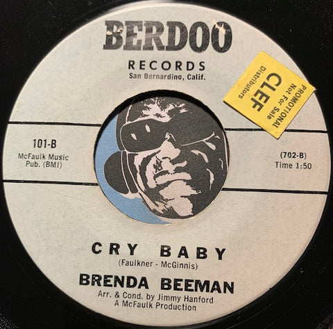Brenda Beeman - Cry Baby b/w All I Need - Berdoo #101 - Northern Soul - Teen