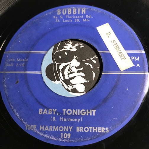 Wanted-Records - Harmony Brothers - Baby Tonight b/w You Don't