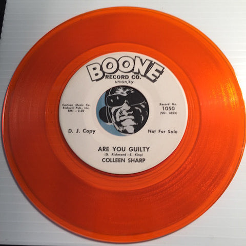 Colleen Sharp - Are You Guilty b/w same - Boone #1050 - Colored Vinyl - Teen