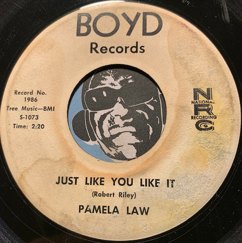 Pamela Law - Just Like You Like It b/w What Did You Do - Boyd #1986 - Rockabilly - Popcorn Soul