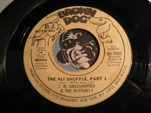 J.W. Grasshopper & Butterfly - The Ali Shuffle pt.1 b/w pt.2 - Brown Dog #9003 - Funk