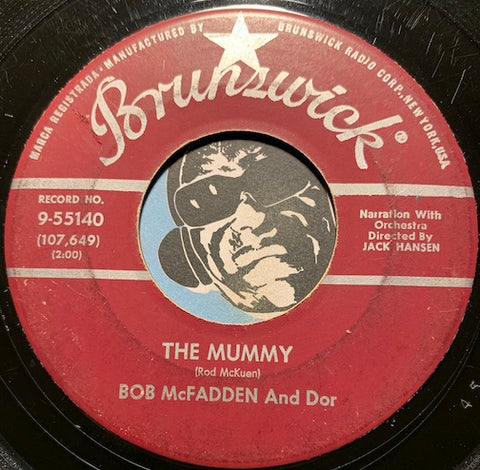 Bob McFadden And Dor - The Mummy b/w The Beat Generation - Brunswick #55140 - Christmas/Holiday - Novelty - Jazz
