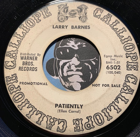Larry Barnes - Patiently b/w Time To Spare - Calliope #6502 - Rockabilly