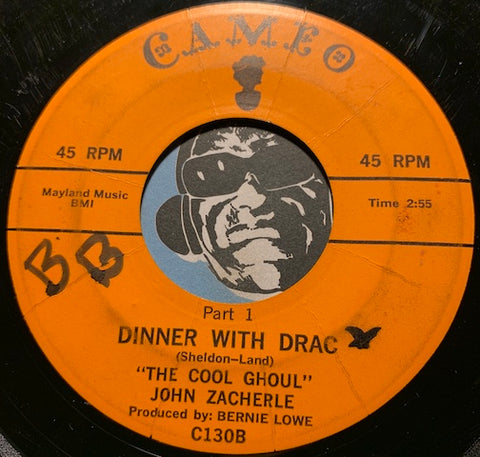 John Zacherle The Cool Ghoul - Dinner With Drac pt.1 b/w pt.2 - Cameo #130 - Rock n Roll - Novelty - Christmas / Holiday