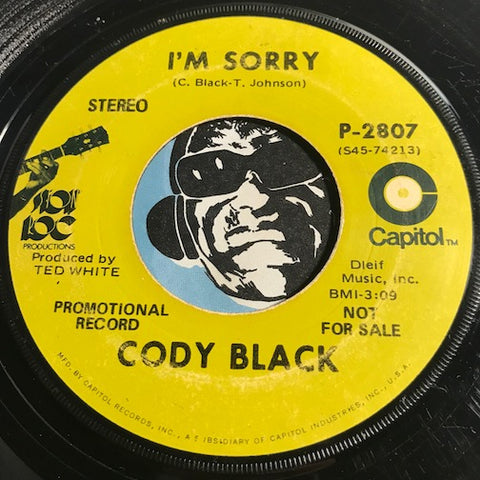 Cody Black - I'm Sorry b/w Fool On The Wild - Capitol #2807 - Northern Soul