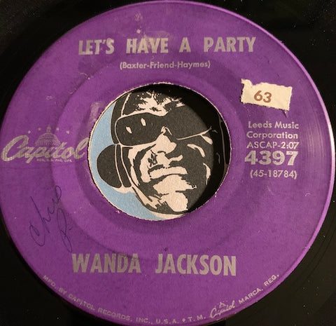 Wanda Jackson - Let's Have A Party b/w Cool Love - Capitol #4397 - Rockabilly