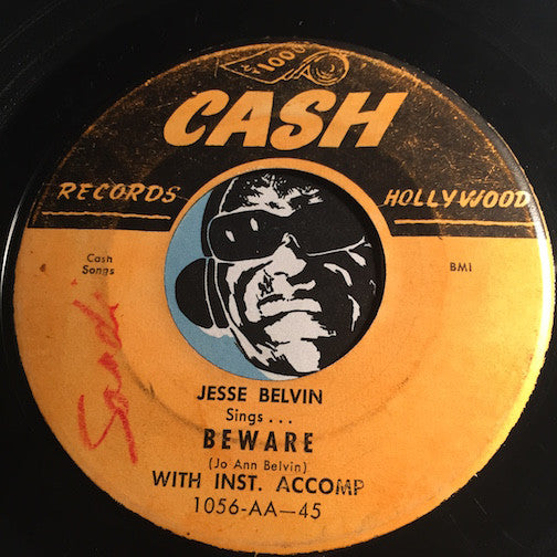 Jesse Belvin - Beware b/w Dry Your Tears - Cash #1056 - Doowop
