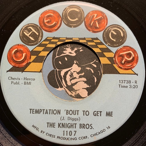 Knight Bros - Temptation Bout To Get Me b/w Sinking Low - Checker #1107 - R&B Soul - Sweet Soul