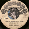Knight Brothers - I Owe Her My Life b/w I'm Never Gonna Live It Down - Checker #1124 - R&B Soul