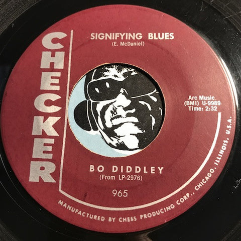 Bo Diddley - Signifying Blues b/w Gun Slinger – Checker #965 - R&B - R&B Blues - Rock n Roll