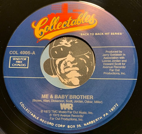 War - Me And Baby Brother b/w Ballero - Collectables #4005 - Funk