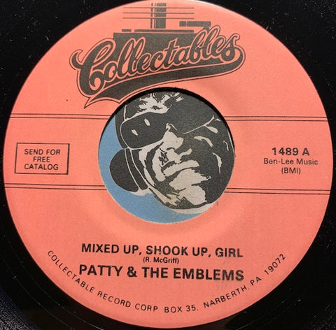Patty  & Emblems - Mixed Up Shook Up Girl b/w Ordinary Guy - Collectables #1489 - Northern Soul
