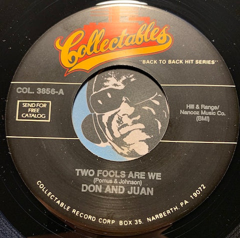 Don and Juan - Two Fools Are We b/w True Love Never Runs Smooth - Collectables #3856 - R&B Soul