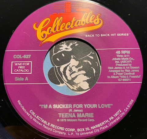 Teena Marie - I'm A Sucker For Your Love b/w De Ja Vu (I've Been Here Before) - Collectables #627 - Funk Disco - 80's