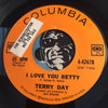 Terry Day - I Love You Betty b/w Be A Soldier - Columbia #42678 - Teen - Popcorn Soul