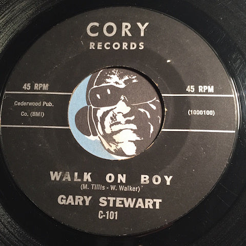 Gary Stewart - Walk On Boy b/w I Love You Truly - Cory #101 - Rockabilly - Teen