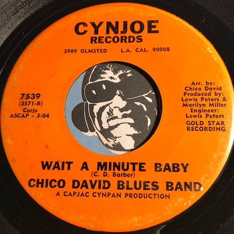 Chico David Blues Band - Wait A Minute Baby b/w Big Legged Woman - Cynjoe #7537 - Blues - Funk