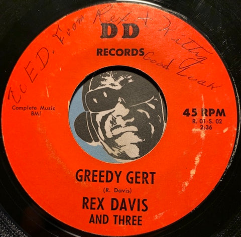 Rex Davis and Three - Greedy Gert b/w Straight Straight Ahead - DD #01 - Jazz Funk - Jazz Mod