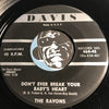 The Ravons - I'm A Fugitive b/w Don't Ever Break Your Baby's Heart - Davis #464 - Popcorn Soul
