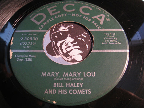 Bill Haley & Comets - Mary Mary Lou b/w It's A Sin - Decca #30530 - Rock n Roll