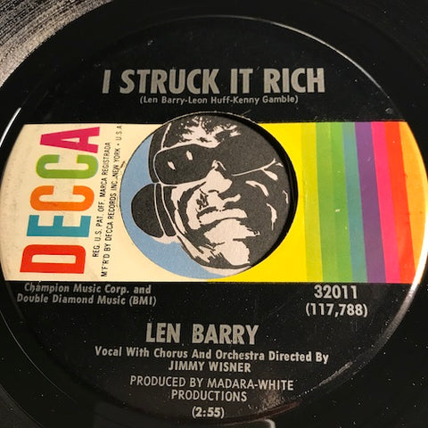 Len Barry - I Strike It Rich b/w Love Is - Decca #32011 - Northern Soul