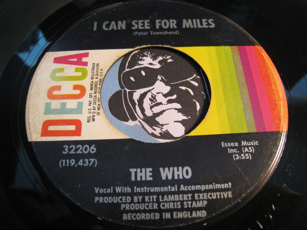 The Who - I Can See For Miles b/w Mary Anne With Shaky Hands - Decca #32206 - Rock n Roll