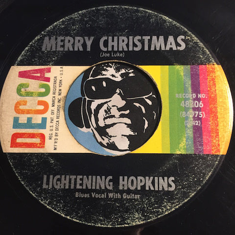 Lightening Hopkins - Happy New Year b/w Merry Christmas - Decca #48306 - Blues - Christmas / Holiday