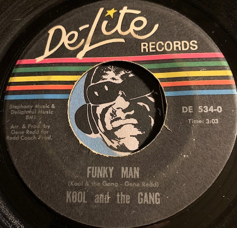 Kool & The Gang - Funky Man b/w 1-2-3-4-5-6-7-8 - Delite #534 - Funk