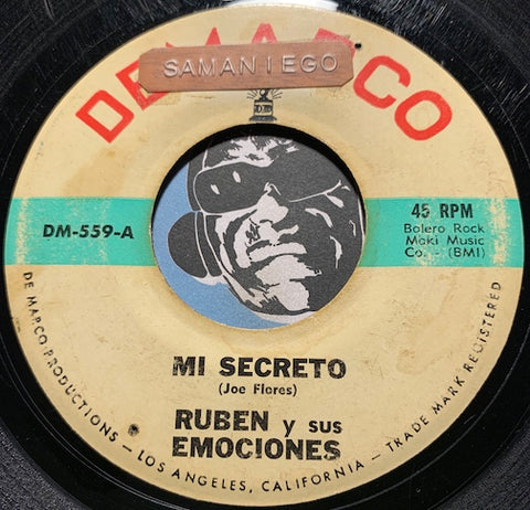 Ruben Y Sus Emociones - Mi Secreto b/w No Todo Es Dinero - Demarco #559 - Latin - Psych Rock - Surf