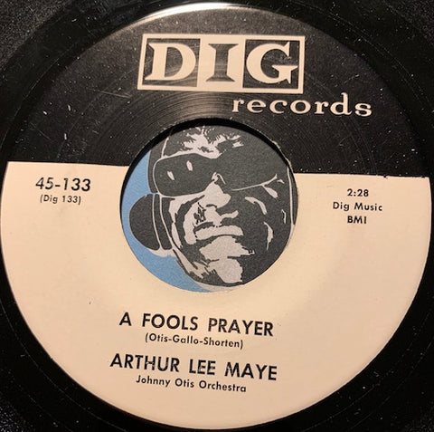 Arthur Lee Maye - Whispering Wind b/w A Fools Prayer - Dig #133 - Doowop Reissues