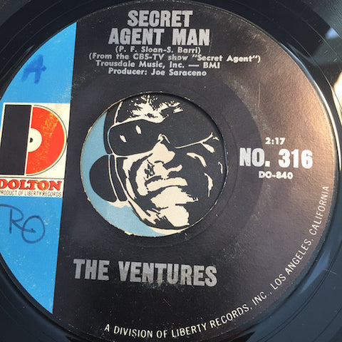 Ventures - Secret Agent Man b/w 007-11 - Dolton #316 - Surf