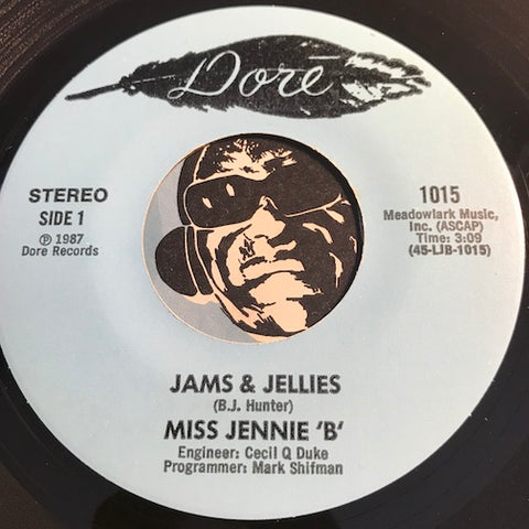 Miss Jennie B - Jams & Jellies b/w Fat Peoples Dance - Dore #1015 -  Modern Soul - Rap